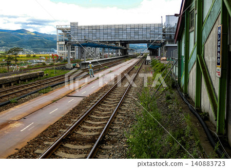 [No people shown] Scenes from the rebuilding of JR Oshima-Ono Station and Shin-Hakodate-Hokuto Station. 140883723