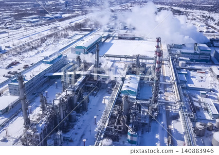 Oil refinery and petrochemical plant Oil refinery and petrochemical plant 140883946