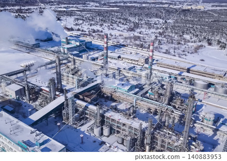 Oil refinery and petrochemical plant 140883953