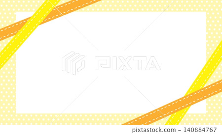Cute and simple frame background with colorful ribbons Cute and simple frame background with colorful ribbons 140884767