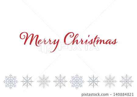 Alternating silver and gold snowflake bottom border decoration - Horizontal Christmas card template Alternating silver and gold snowflake bottom border decoration - Horizontal Christmas card template 140884821