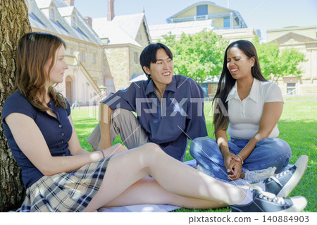 University students' campus life involving international exchange University students' campus life involving international exchange 140884903