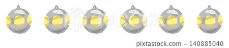 A clean and neat Christmas ornament line with a series of neat vertical stripes. A clean and neat Christmas ornament line with a series of neat vertical stripes. 140885040