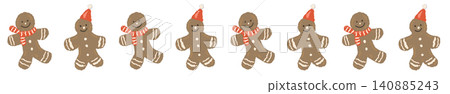 A fun dividing line with gingerbread man cookies in various playful poses. A fun dividing line with gingerbread man cookies in various playful poses. 140885243