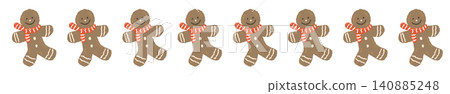A gorgeous Christmas border featuring all variations of gingerbread cookies. A gorgeous Christmas border featuring all variations of gingerbread cookies. 140885248