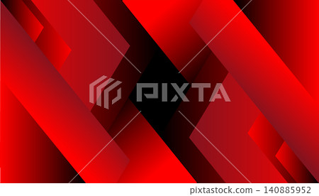 Luxury Red Black Geometric Abstract Background with Modern Diagonal Overlapping Shapes 140885952