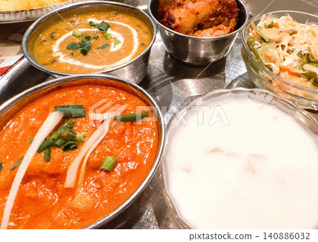 Indian curry lunch set Indian curry lunch set 140886032