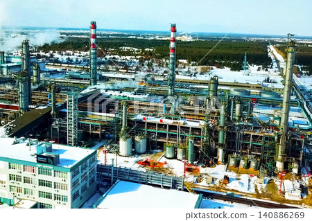 Oil refinery and petrochemical plant Oil refinery and petrochemical plant 140886269