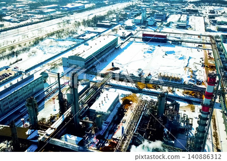 Oil refinery and petrochemical plant Oil refinery and petrochemical plant 140886312
