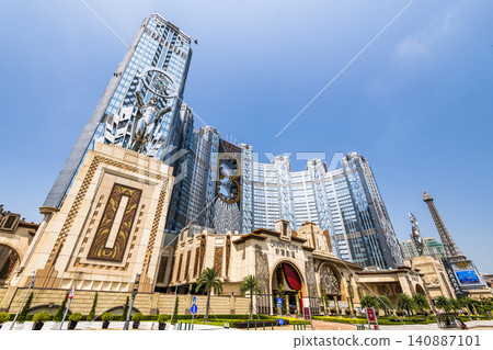 Beautiful view of Studio City is a hotel casino resort on the Cotai Strip in Macau, China, a Hollywood studio-themed leisure resort. 140887101