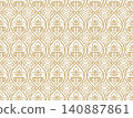 Asian-inspired pattern 47 (Gold) 140887861