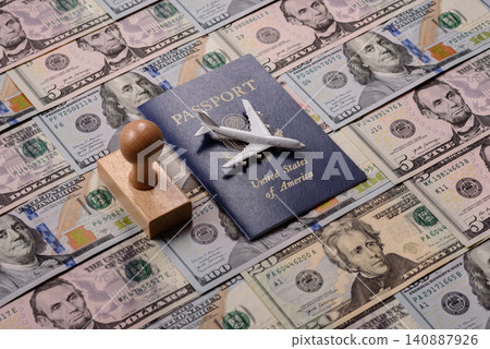 US passport for travelling, flying and doing business. USA document, id US passport for travelling, flying and doing business. USA document, id 140887926