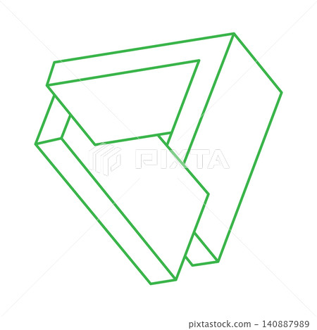 Impossible optical illusion shape. Logo. Optical art objects. Impossible figure. Line art. Unreal geometric object. Impossible optical illusion shape. Logo. Optical art objects. Impossible figure. Line art. Unreal geometric object. 140887989