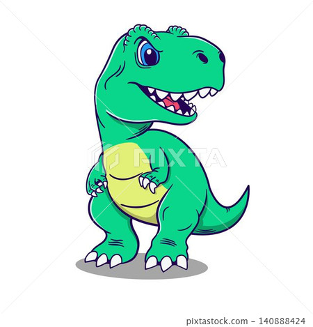 Funny cartoon t-rex vector illustration Funny cartoon t-rex vector illustration 140888424