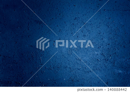Peeling blue paint abstract pattern old worn metal texture weathered iron dirty background rough steel grunge navy color 140888442