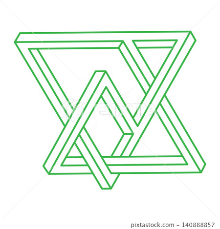 Illusion shapes. 3d geometry. Optical illusion figures. Sacred geometry object. Logo. Illusion shapes. 3d geometry. Optical illusion figures. Sacred geometry object. Logo. 140888857