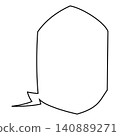 Simple speech bubble lines 140889271