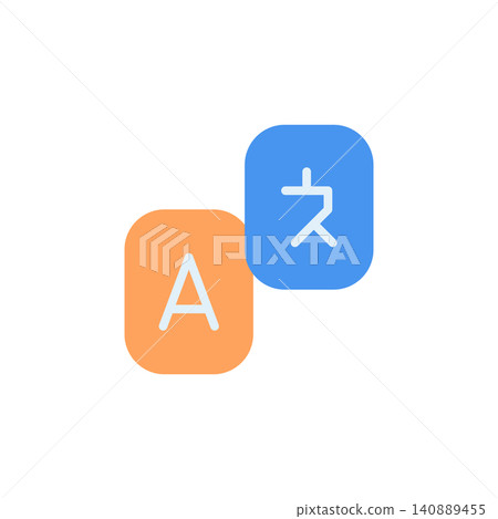 Translate icon for language conversion feature in application. Language letter symbol with arrow for translation software. Icon design flat style Translate icon for language conversion feature in application. Language letter symbol with arrow for translation software. Icon design flat style 140889455