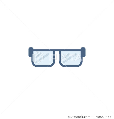 Eye glass icon for view or preview feature in application. Eyeglasses symbol for accessibility or reading tool interface. Icon design flat style Eye glass icon for view or preview feature in application. Eyeglasses symbol for accessibility or reading tool interface. Icon design flat style 140889457
