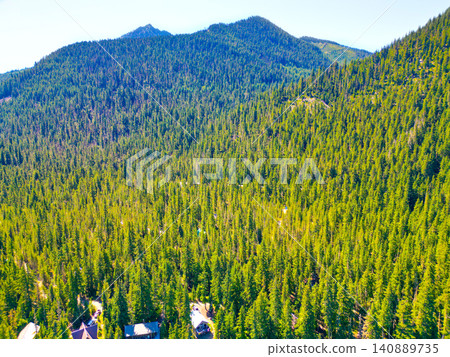 Nature landscape in mountain. Landscape of green forest. Autumn mountain forest. Scenic landscape of woodland. Aerial view of the forest. Aerial view green forest woods landscape in spring Nature landscape in mountain. Landscape of green forest. Autumn mountain forest. Scenic landscape of woodland. Aerial view of the forest. Aerial view green forest woods landscape in spring 140889735
