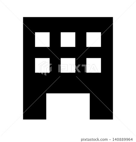 Simple building icon illustration material Simple building icon illustration material 140889964
