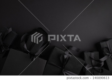 Black Friday shopping bag and gift boxes 140890613