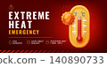 Extreme heat alert banner 140890733