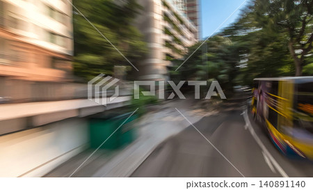 A Hong Kong streets view timelapse from open-top touristic bus during Hong Kong island's touring A Hong Kong streets view timelapse from open-top touristic bus during Hong Kong island's touring 140891140