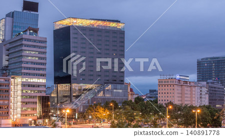 The Schwedenplatz is a square in central Vienna, located at the Danube Canal aerial night to day timelapse The Schwedenplatz is a square in central Vienna, located at the Danube Canal aerial night to day timelapse 140891778