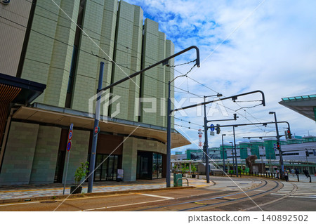 View of Fukui Railway Street in front of Fukui Station View of Fukui Railway Street in front of Fukui Station 140892502