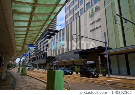 View of Fukui Railway Street in front of Fukui Station View of Fukui Railway Street in front of Fukui Station 140892503