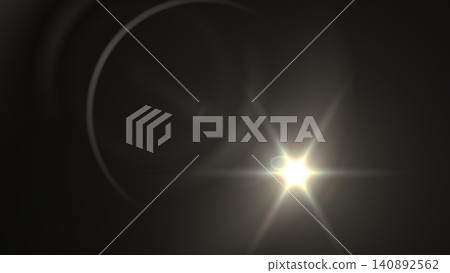 Abstract lens flare with starburst effect on dark background Abstract lens flare with starburst effect on dark background 140892562