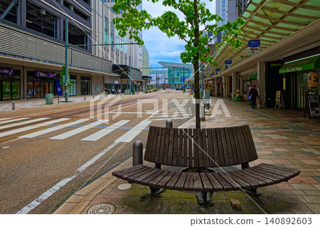 View of Fukui Railway Street in front of Fukui Station View of Fukui Railway Street in front of Fukui Station 140892603