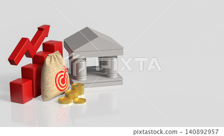 Central Bank Interest Rate Growth And Investment Strategy 3d render. Central Bank Interest Rate Growth And Investment Strategy 3d render. 140892957