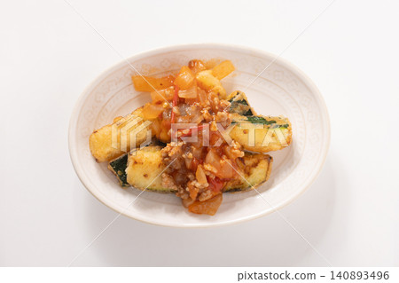 番茄醬炸西葫蘆。 番茄醬炸西葫蘆。 140893496
