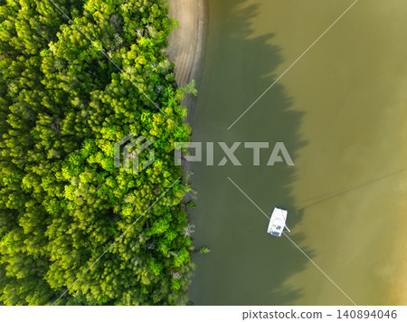 Amazing abundant mangrove forest, Aerial view of forest trees Rainforest ecosystem and healthy environment background, Texture of green trees forest top down, High angle view Amazing abundant mangrove forest, Aerial view of forest trees Rainforest ecosystem and healthy environment background, Texture of green trees forest top down, High angle view 140894046