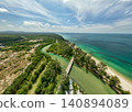 Beautiful sea with clear blue sky background in summer season Amazing sea and sun daylight relaxation landscape view in Phuket island Thailand for Summer and travel background 140894089