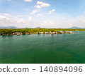 Aerial view of sea surface water texture background,sun reflections Aerial flying drone view Waves water surface texture in sunny day 140894096
