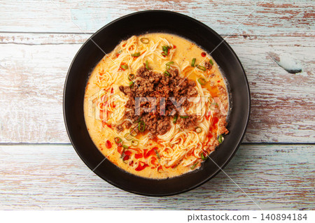 Soy milk tantan somen Soy milk tantan somen 140894184