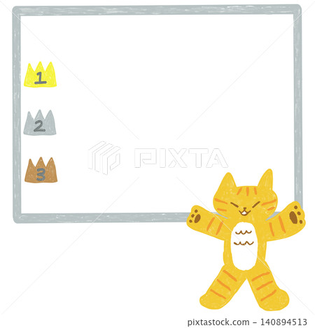 Tabby cat ranking board frame Tabby cat ranking board frame 140894513