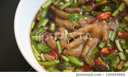spicy chicken soup with chilli, Thai food spicy chicken soup with chilli, Thai food 140894668
