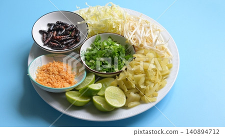 vegetable and condiment for northern soup of Thailand 140894712
