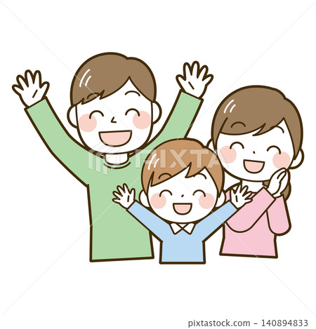 A happy family of three A happy family of three 140894833