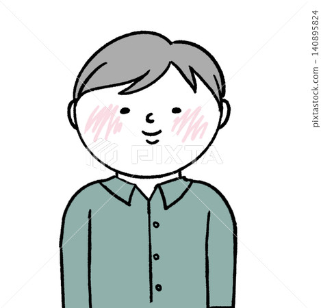 一位微笑的男人的插圖 一位微笑的男人的插圖 140895824