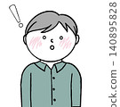 Illustration of a man who has noticed something. 140895828