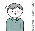 Illustration of a male figure looking apologetic 140895829