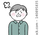 Illustration of a man who is fuming. 140895835