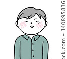 Illustration of a man shedding tears of frustration. 140895836
