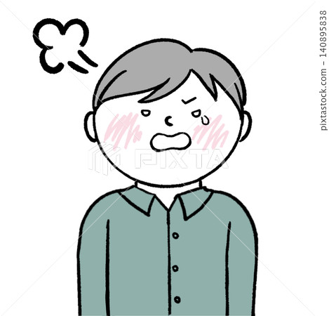 哭泣的男人的插圖 哭泣的男人的插圖 140895838