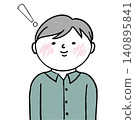Illustration of a man who has come up with a good idea 140895841